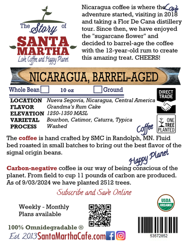 Barrel-aged Roasted  Nicaragua Coffee